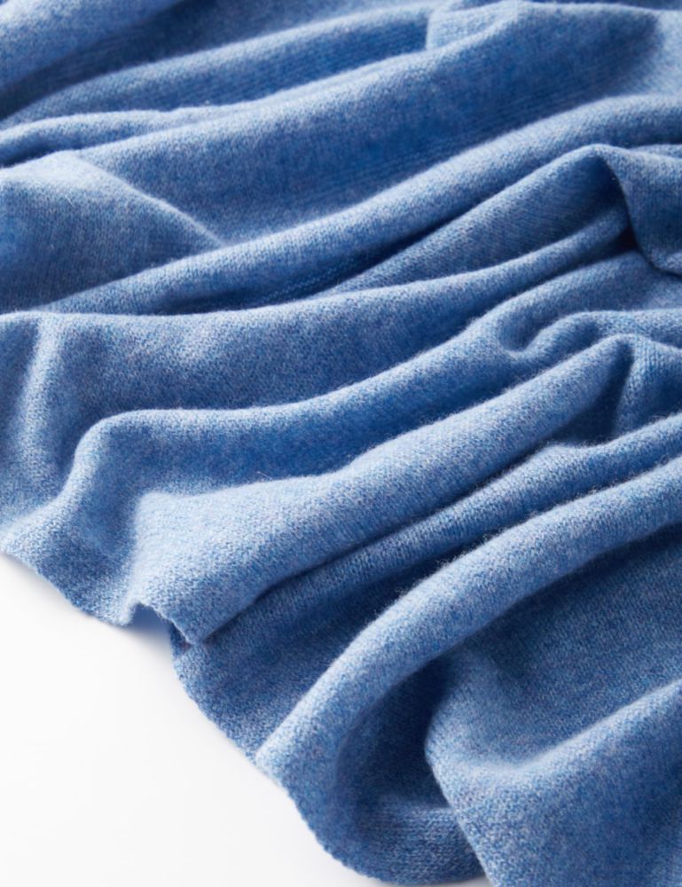 Chal RYYOYY 221 cm × 71 cm Mezcla de Cachemira Azul Moteado