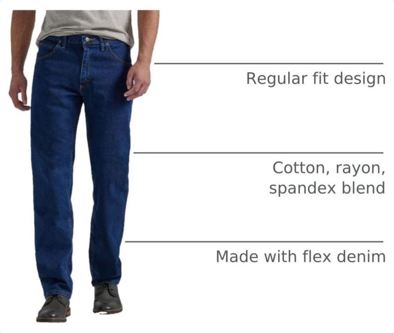 Jeans Wrangler Corte Regular 28W x 32L Índigo Oscuro Flex