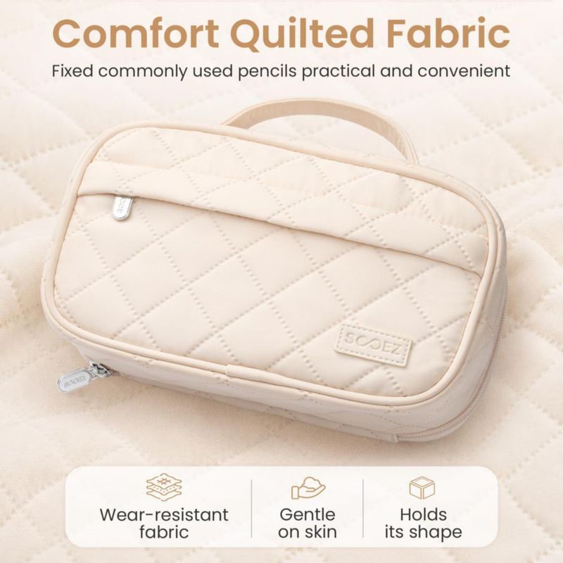 Estuche grande para lápices Sooez bolsa con asa organizador de bolígrafos y marcadores