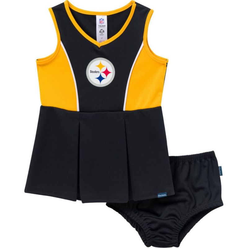 Conjunto de Vestido y Pantalón Corto Gerber Steelers 4T para Niña Animadora