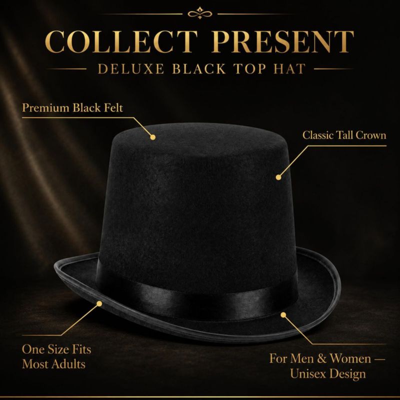 Sombrero de Copa COLLECT PRESENT Negro Unisex Talla Única
