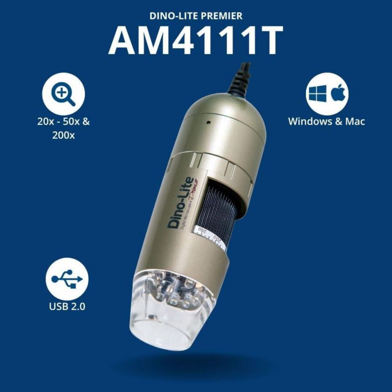 Microscopio digital Dino-Lite AM4111T 1.3 MP 20x-200x USB