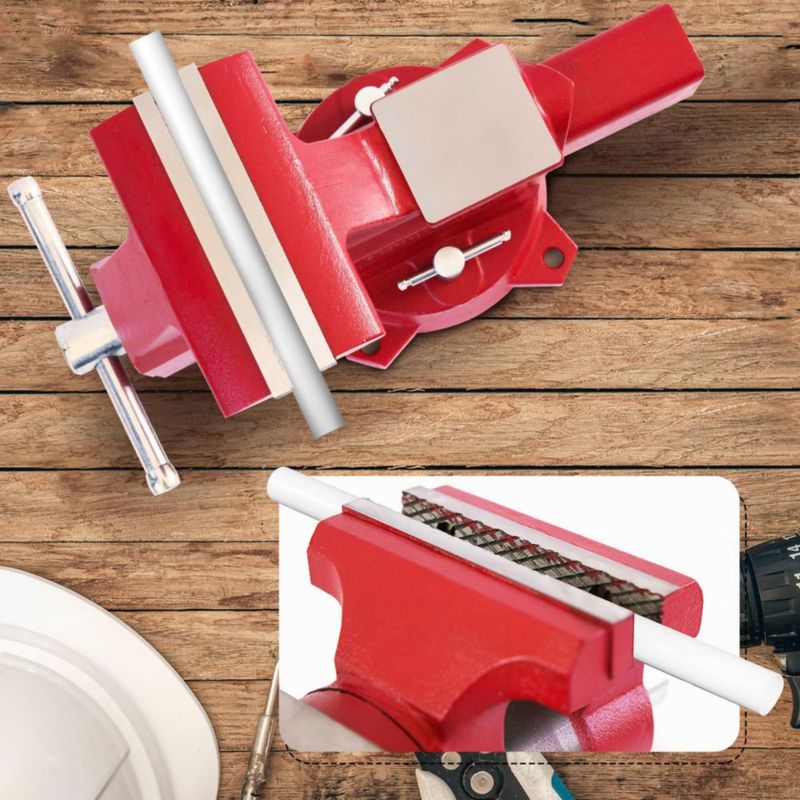 Torno de Banco COGNATIVE 165 mm Giro 360° Rojo