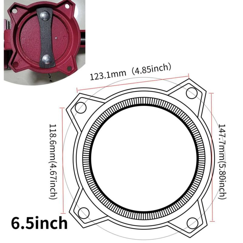 Torno de Banco COGNATIVE 165 mm Giro 360° Rojo