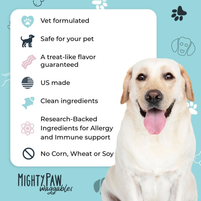 Masticables para perros Mighty Paw Alergia Inmune + Picor 240 unidades