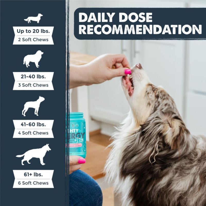 Masticables para perros Mighty Paw Alergia Inmune + Picor 240 unidades