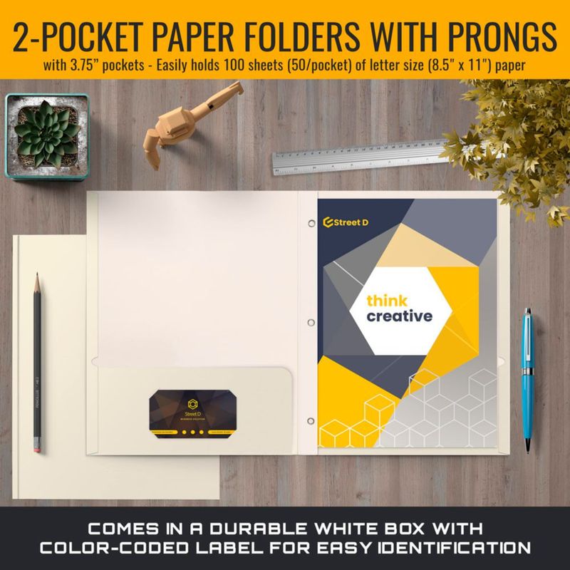 Carpeta de archivo Better Office Products - paquete de 50 unidades color blanco