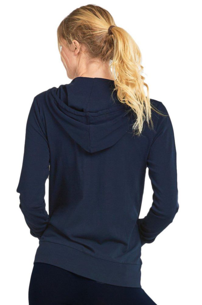 Sudadera con capucha ligera de algodón para mujer Sofra talla M azul marino
