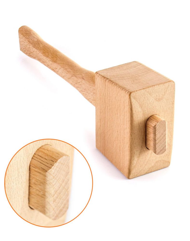 Mazo QWORK de 24 cm de madera de haya para carpintería