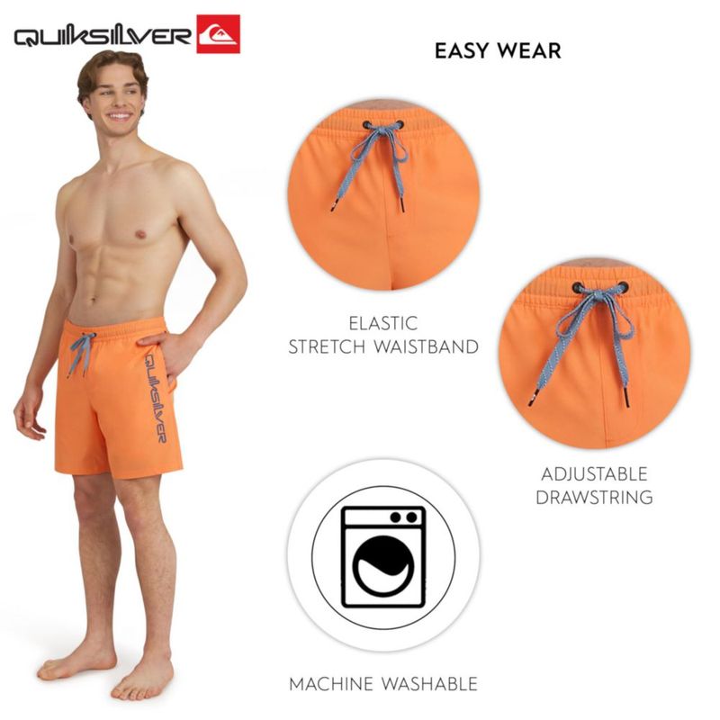 Pantalones de baño Quiksilver de ajuste regular color Papaya - Talla Grande