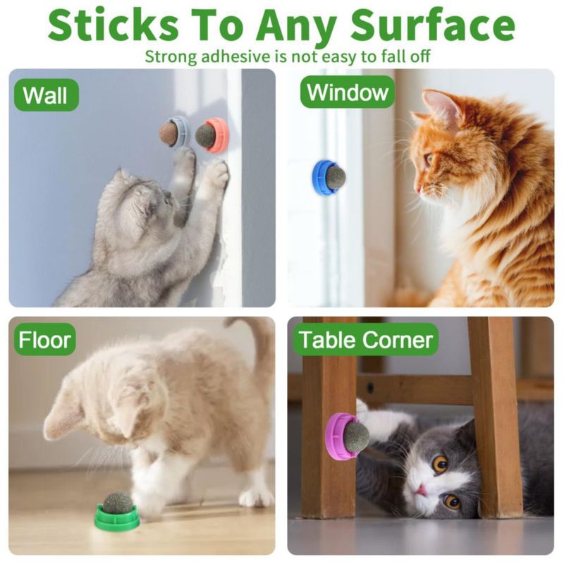 Bolas de hierba gatera CCINEE 6 piezas comestibles para gatos mordedor para gatitos