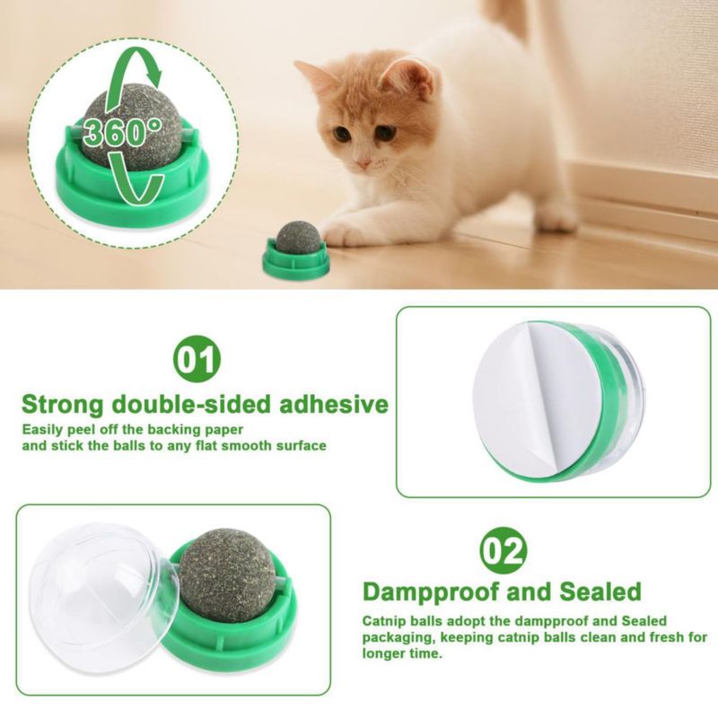 Bolas de hierba gatera CCINEE 6 piezas comestibles para gatos mordedor para gatitos