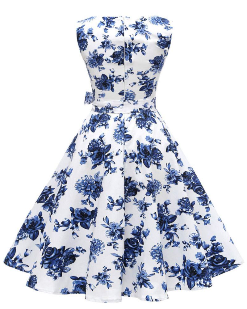 Vestido vintage sin mangas para cóctel Hanpceirs 2X