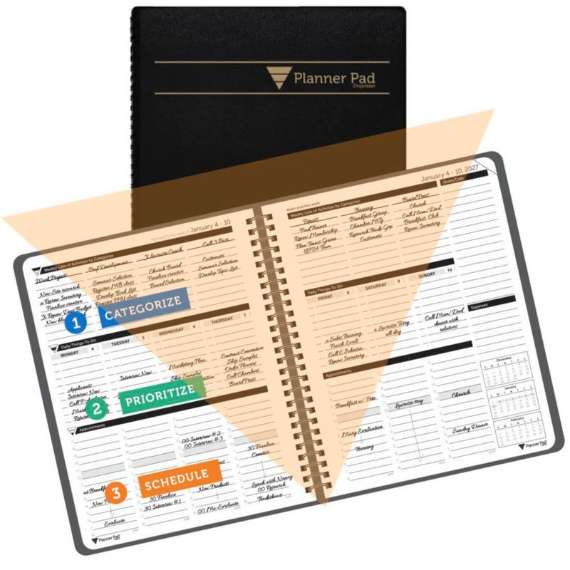 Planificador Planner Pad 17 cm x 22 cm Enero‑Diciembre 2027