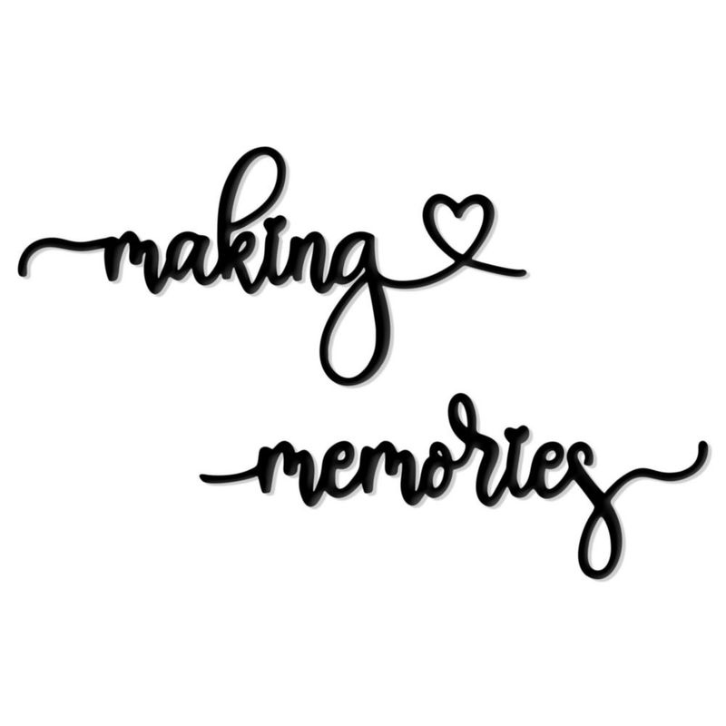Arte de Pared Rajukit 40 × 19 cm Creando Recuerdos – Metal