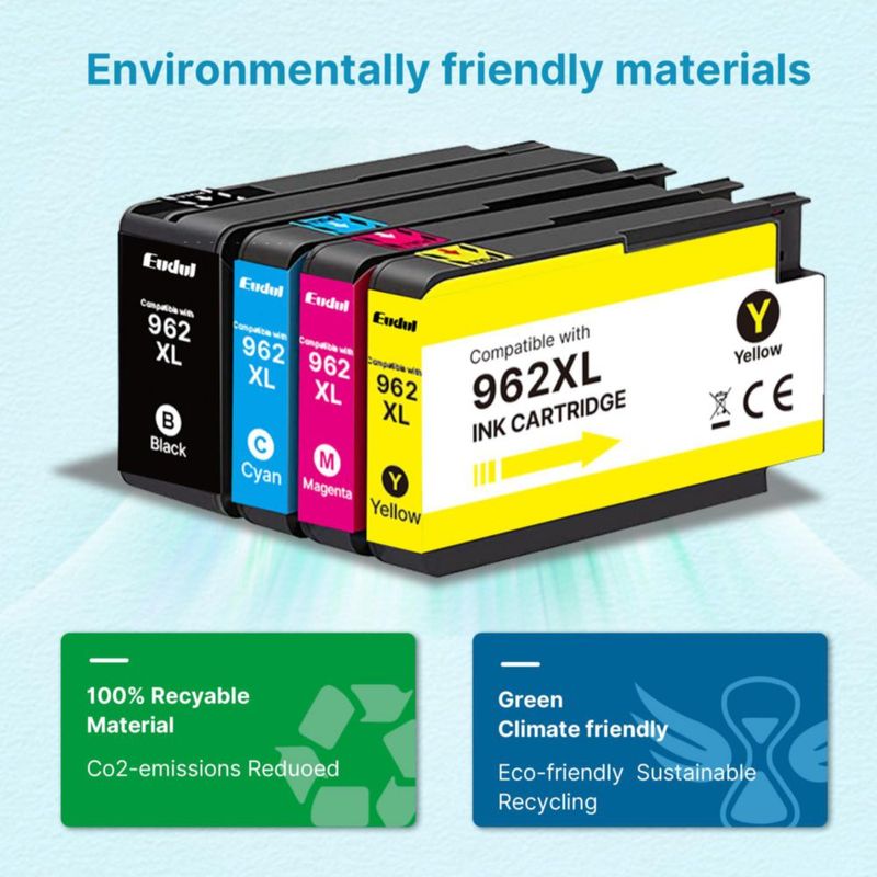 Cartuchos de tinta Eudul 962XL (paquete de 4) (CMYK)