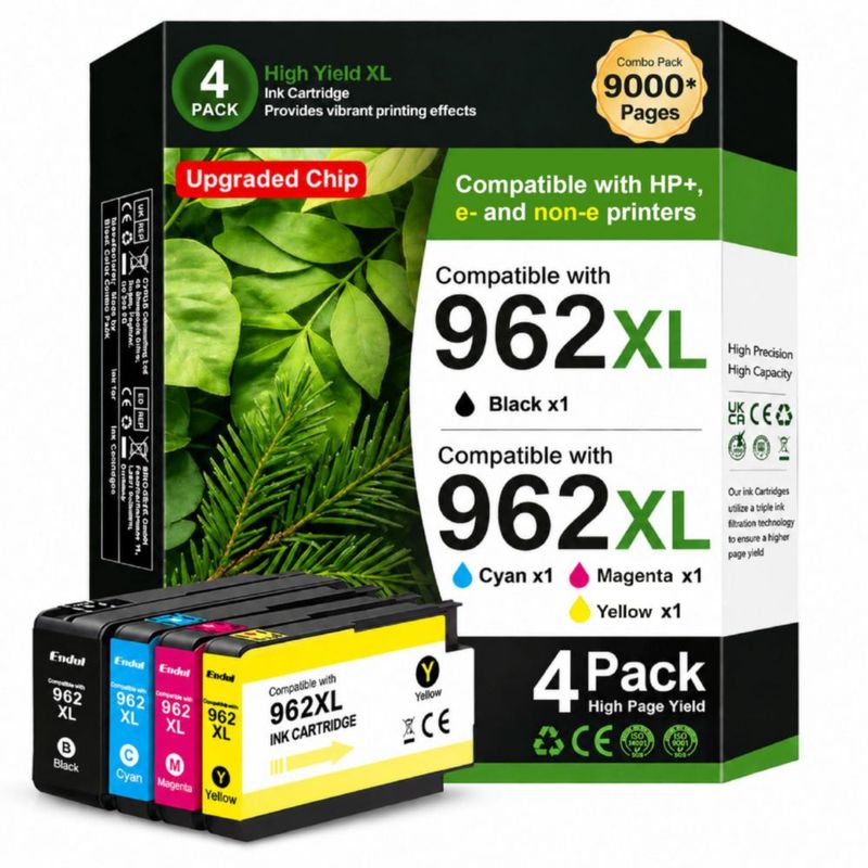 Cartuchos de tinta Eudul 962XL (paquete de 4) (CMYK)