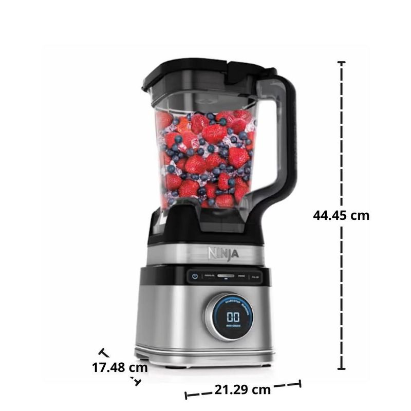 LICUADORA BLENDER PREMIUM NINJA MOD. TB201LAA BLENDSENSE VASO (72 OZ)  2.1 LITROS 1800 W DE POTENCIA CUCHILLAS TOTAL CRUSHING 11 PROGRAMAS MANUALES