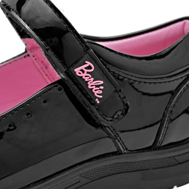 Licencias Tropicana zapato escolar barbie para niña negro charol cod 146693-D