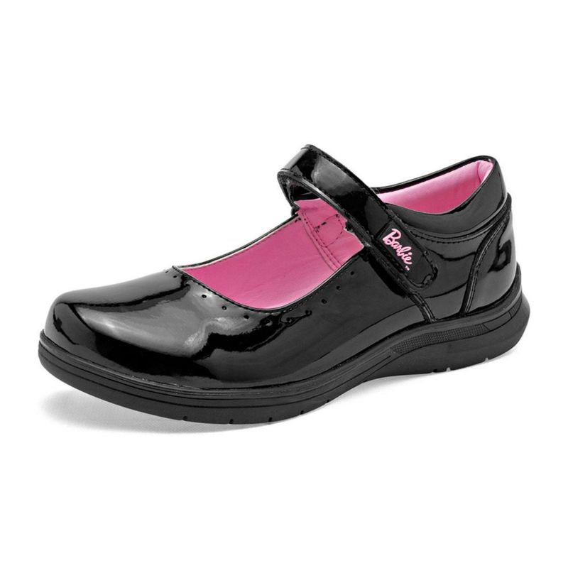 Licencias Tropicana zapato escolar barbie para niña negro charol cod 146693-D
