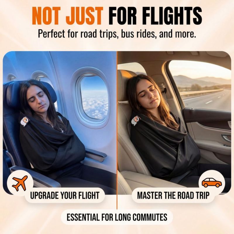 Manta de Viaje AirSlyng Soporte de Sueño Ultra Suave