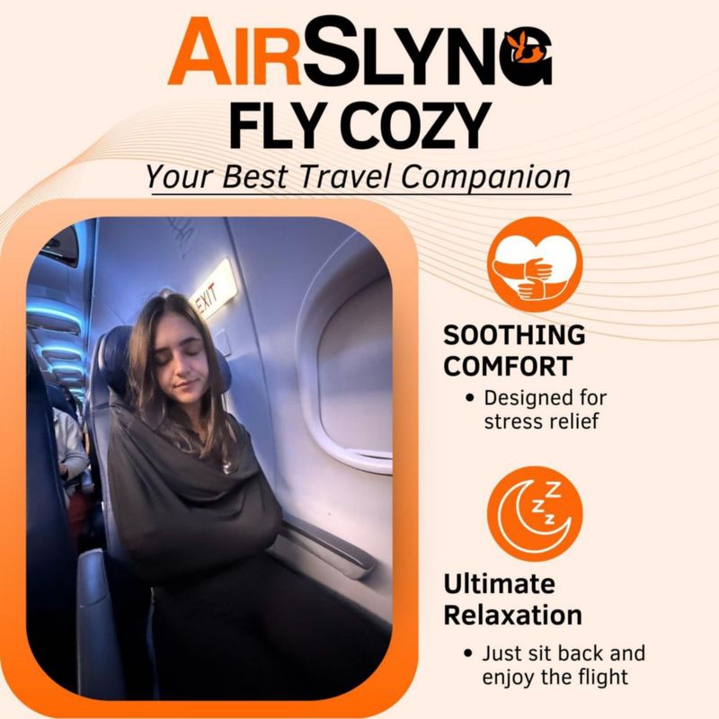 Manta de Viaje AirSlyng Soporte de Sueño Ultra Suave