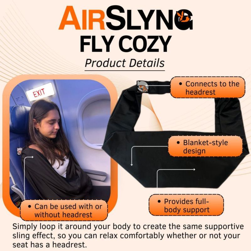 Manta de Viaje AirSlyng Soporte de Sueño Ultra Suave