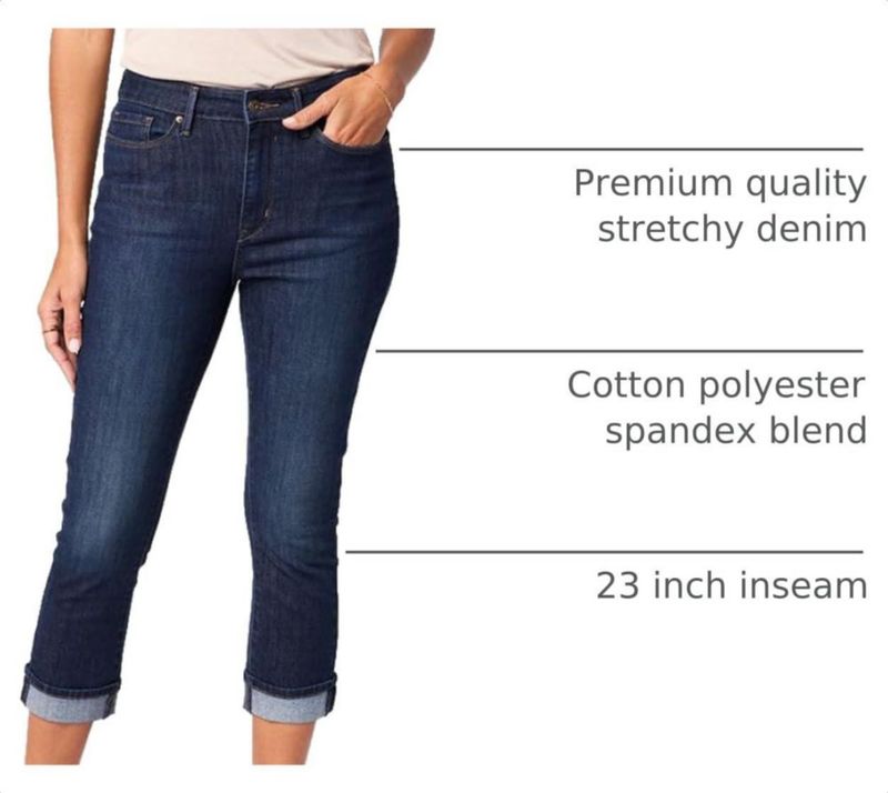 Pantalones capri Levi Strauss Signature Gold de talle medio 26 cm