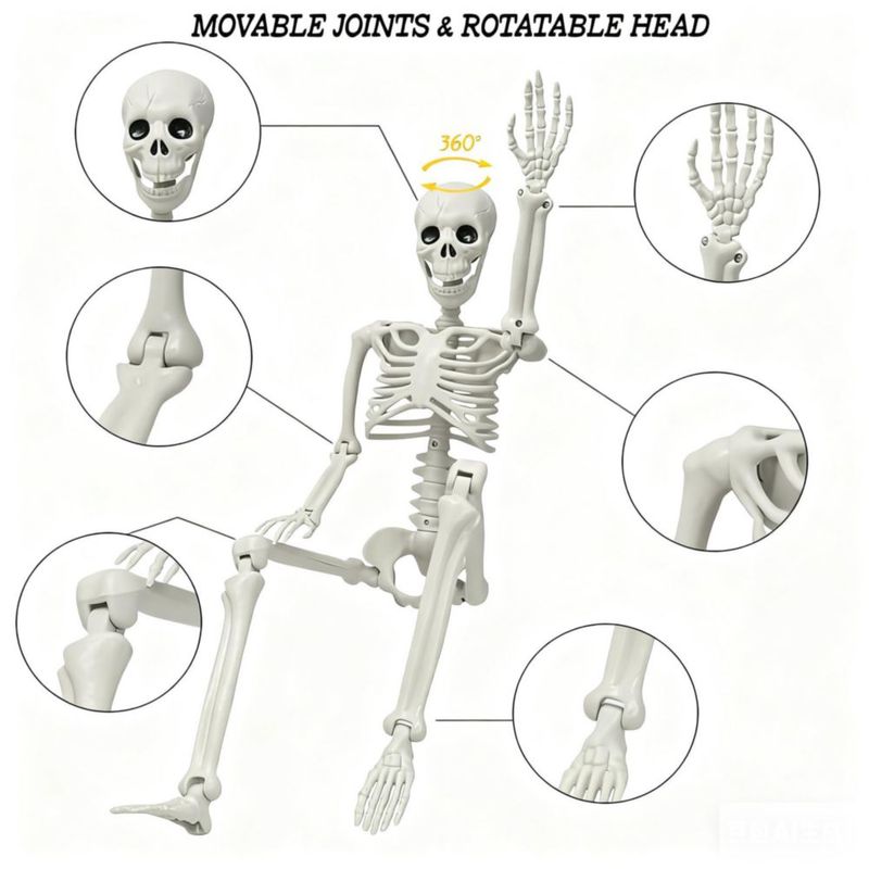 Esqueleto LUKBERA 91 cm Pack de 2 Posable de Plástico