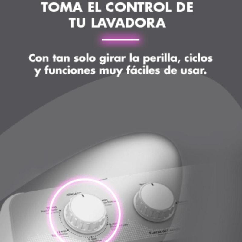 LAVADORA ACROS MOD. ALD-1645JEENM 2 TINAS 16KG BLNACA SEMIAUTOMÁTICA MAXSPIN DRY SISTEMA DE LAVADO IMPULSOR 5 PROGRAMAS RECOMENDADOS