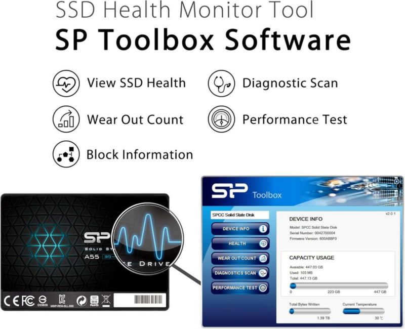 SSD SP Silicon Power 1TB SATA III 25" 7 mm