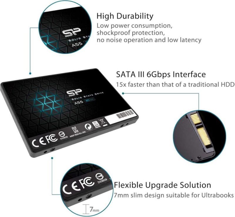 SSD SP Silicon Power 1TB SATA III 25" 7 mm