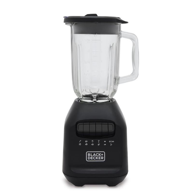 LICUADORA BD MOD. BL2209GBB-LA 8V V/VIDRIO 1.5 LITROS 900 WATS NEGRO 6 ASPAS DE ACERO INOXIDABLE POTENCIA DE 900 WATTS TAPA DOBLE ABERTURA