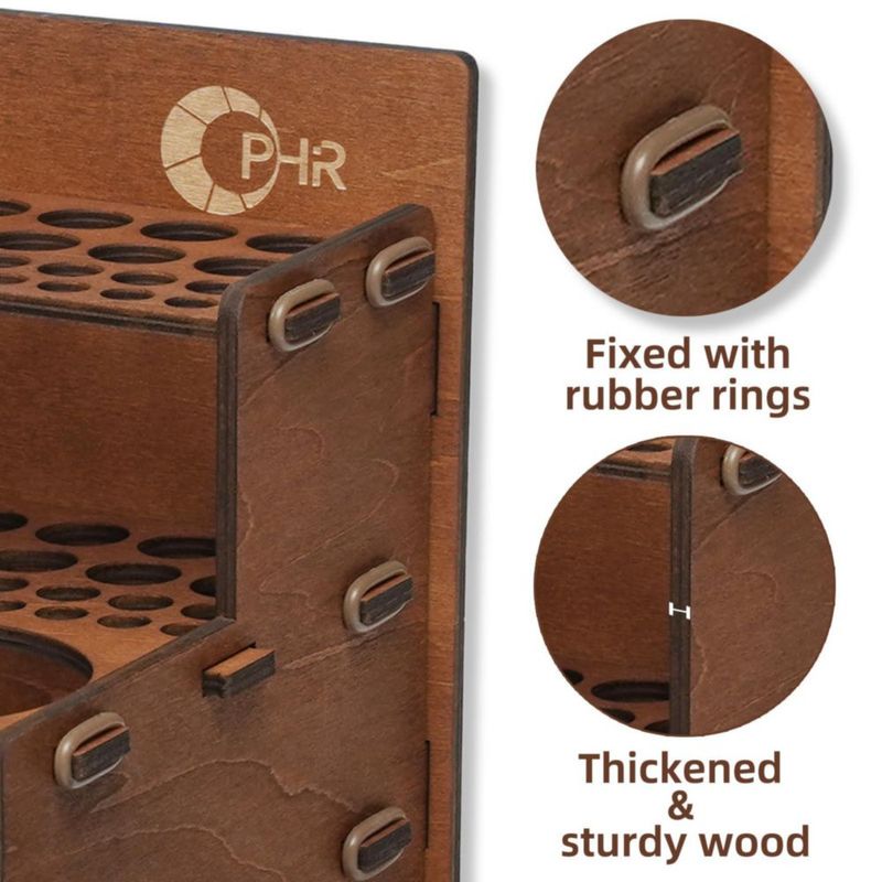 Caddy OPHIR 101 Agujeros – Organizador de Pinceles de Madera