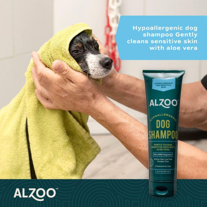 Champú para perros ALZOO 237 ml Hipoalergénico Aloe Vera