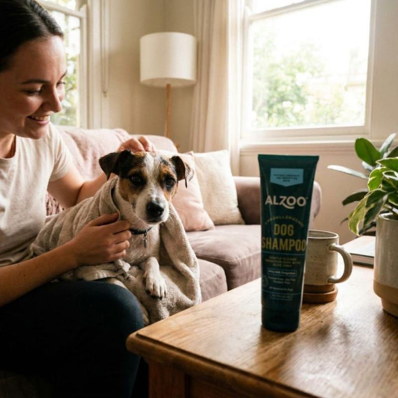 Champú para perros ALZOO 237 ml Hipoalergénico Aloe Vera