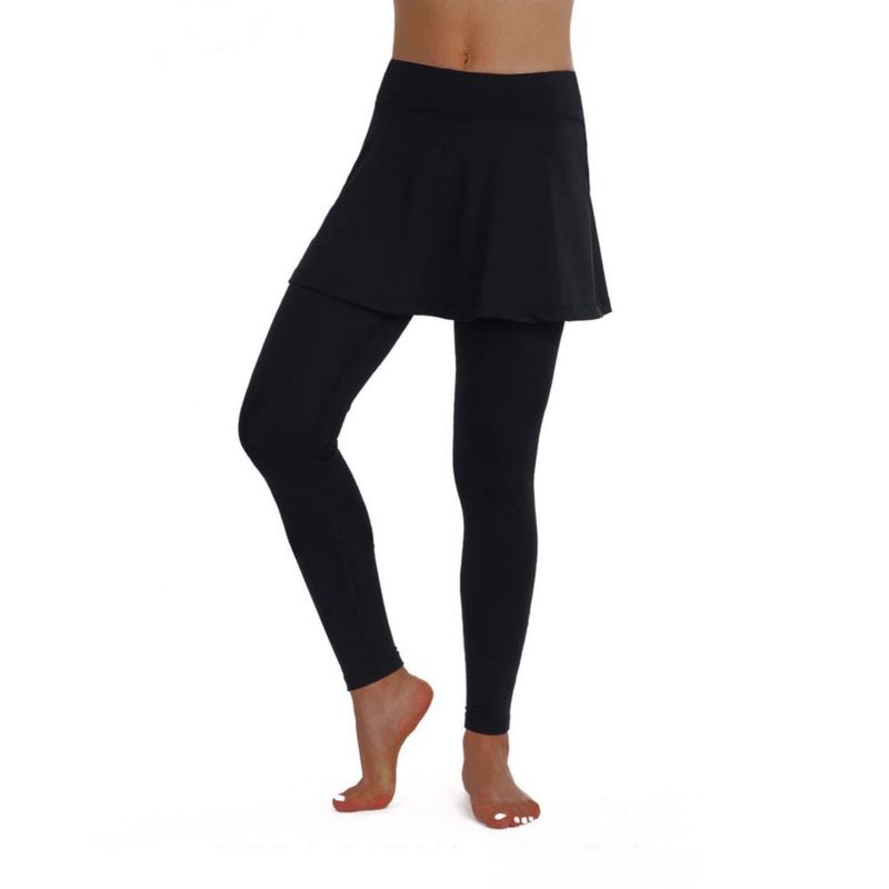 Leggings con falda ANIVIVO Todo negro XL