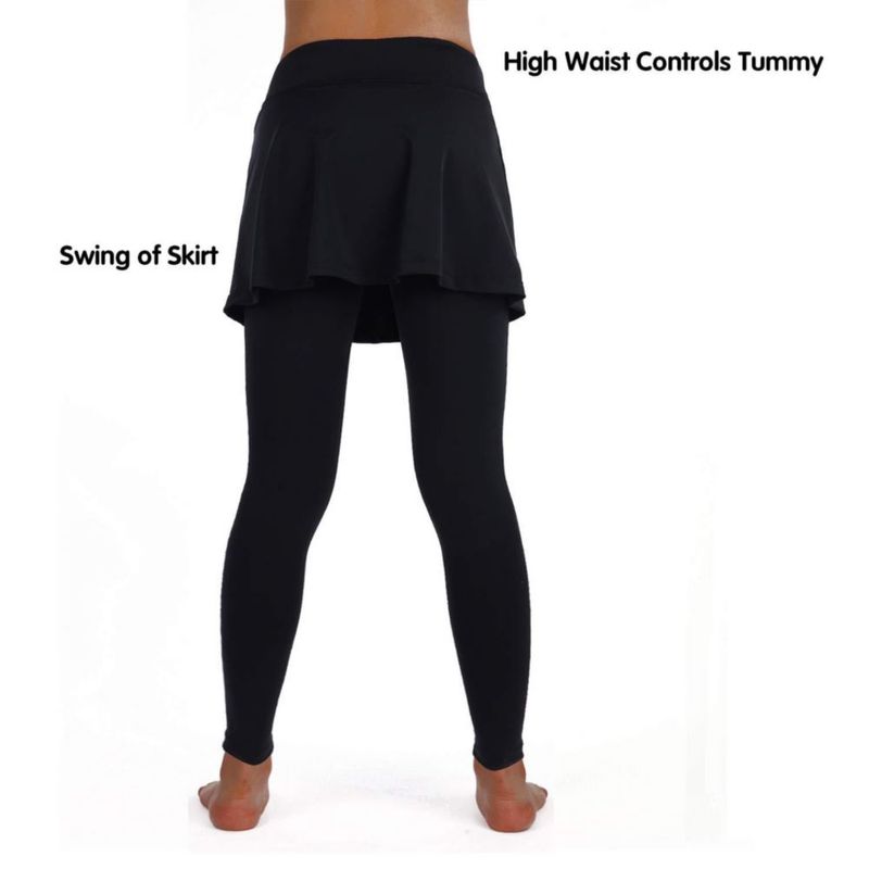 Leggings con falda ANIVIVO Todo negro XL