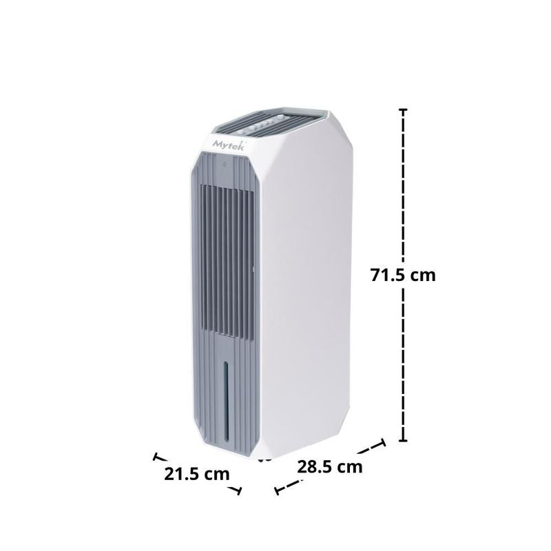 ENFRIADOR EVAPORATIVO MYTEK MOD. 3810 8 LITROS FUNCIÓN AIRE HUMIDIFICADOR VENTILADOR 2 CONTENEDORES HIELO AGARRERA INCORPORADA CON RUEDAS