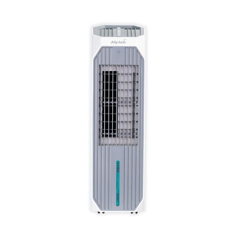 ENFRIADOR EVAPORATIVO MYTEK MOD. 3810 8 LITROS FUNCIÓN AIRE HUMIDIFICADOR VENTILADOR 2 CONTENEDORES HIELO AGARRERA INCORPORADA CON RUEDAS