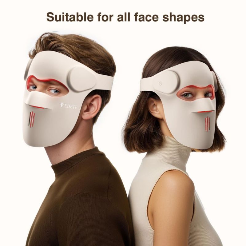 Máscara facial LED inalámbrica Pedete 9 modos de terapia de luz