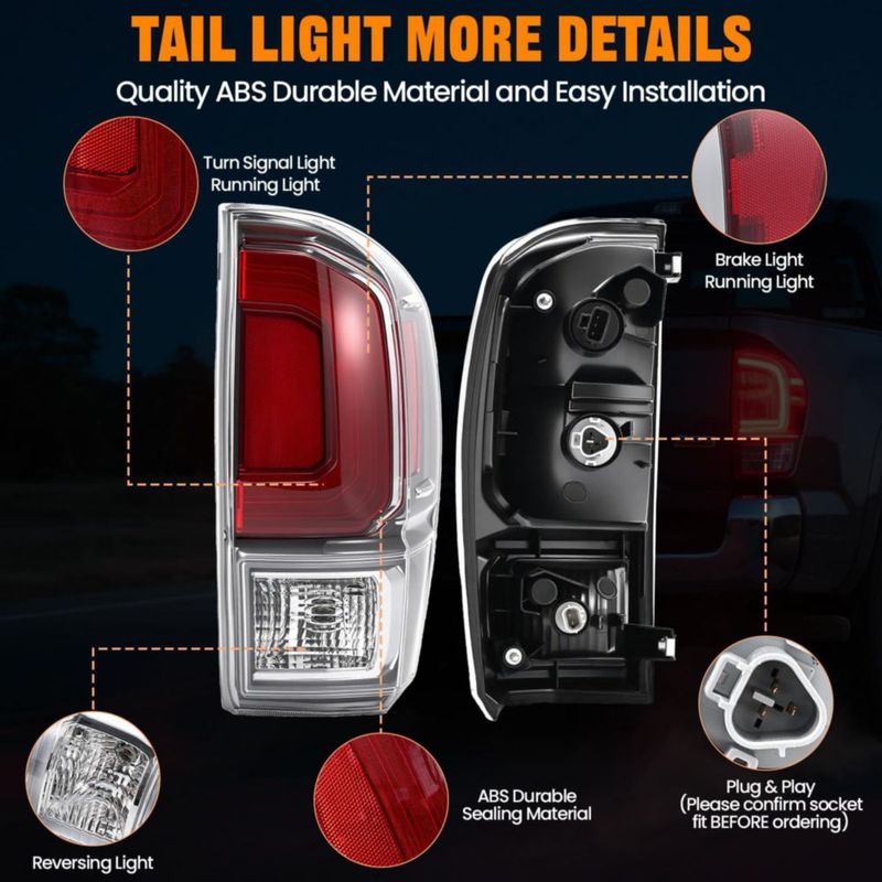 Luz trasera BeamTrack para Toyota Tacoma 2016-2023 (lado derecho)