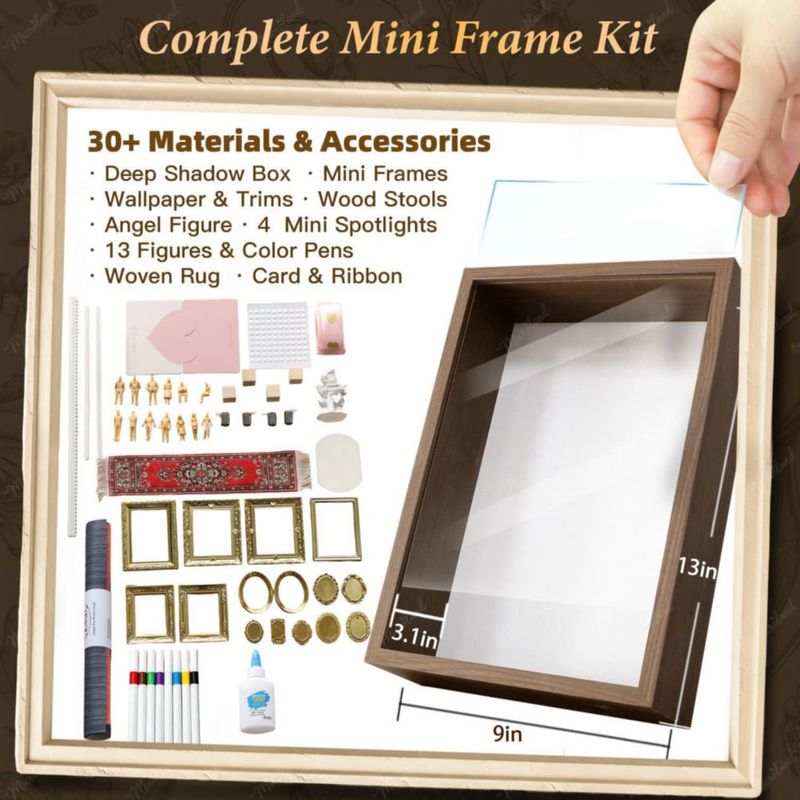 Kit de recuerdos Microland – Caja de exhibición 33 × 23 × 9 cm
