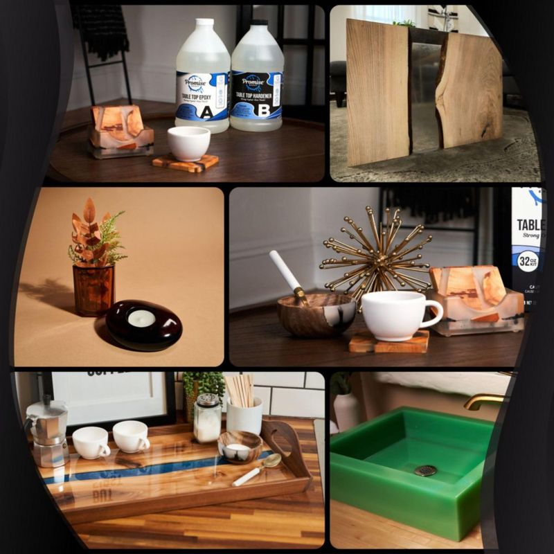 Kit de Resina Epoxi Promise Epoxy 237 ml para Encimeras de Bar