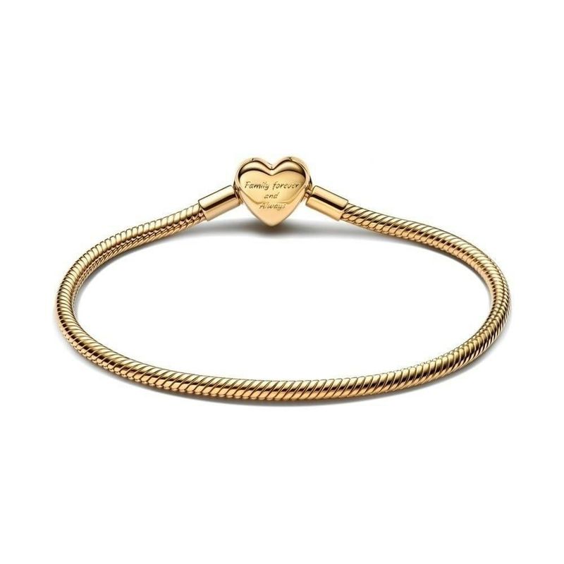 Pulsera PANDORA Infinity Heart 20 cm de chapado en oro