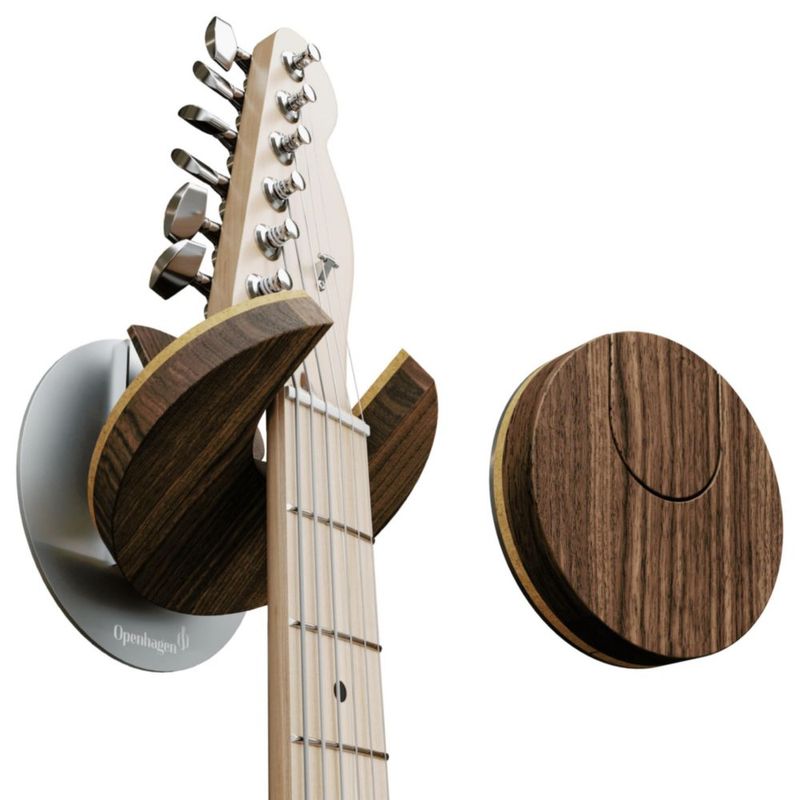 Soporte para guitarra Openhagen plegable de madera de nogal