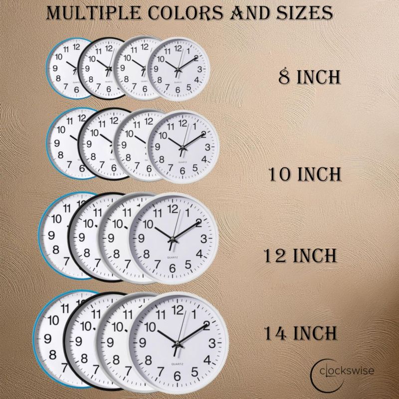 Reloj analógico blanco silencioso de 30 cm – CLOCKSWISE