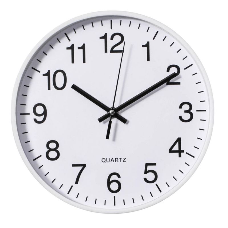 Reloj analógico blanco silencioso de 30 cm – CLOCKSWISE