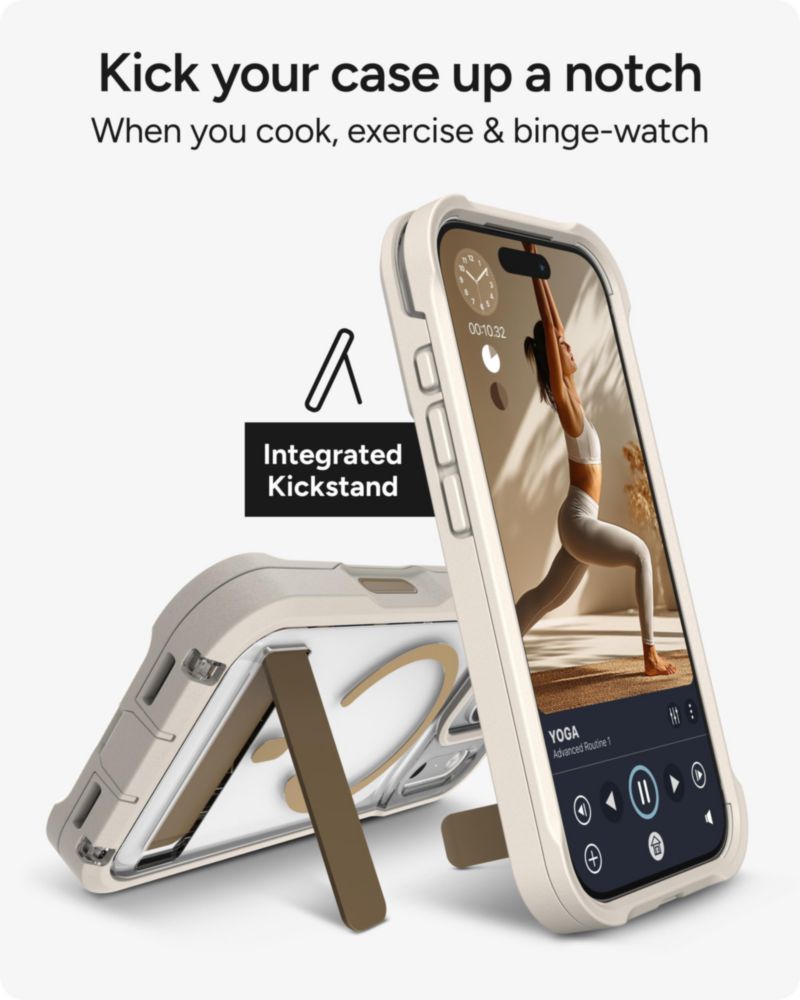 Funda ZAGG Rainier para iPhone 18/17 Pro con soporte y carga inalámbrica