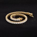 Pulsera Gemsme 19 cm de zircón cúbico con baño de oro